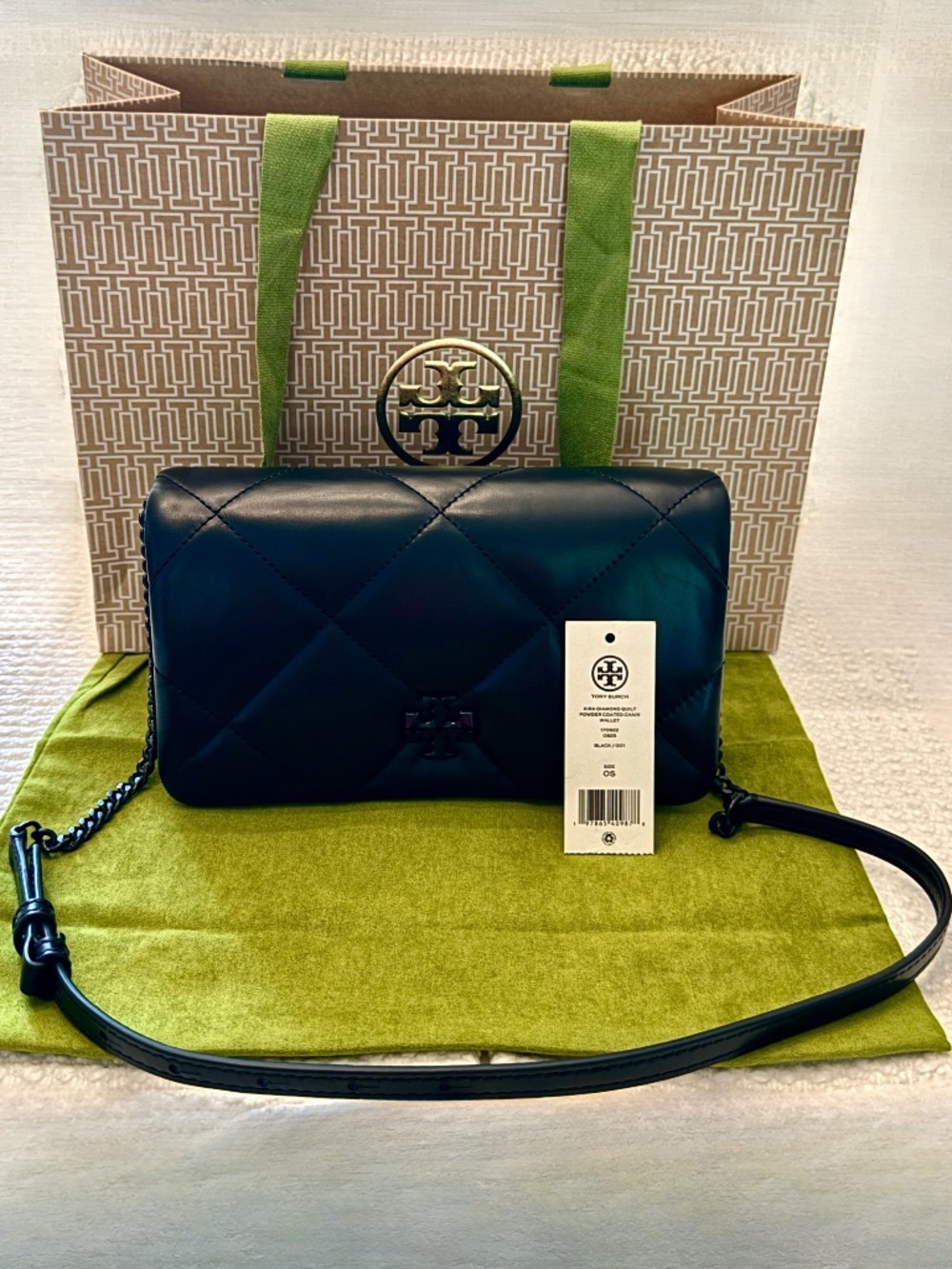 NEW WITH TAGS – Tory Burch Kira Quilted Powder-Coated Chain Purse with Bags
